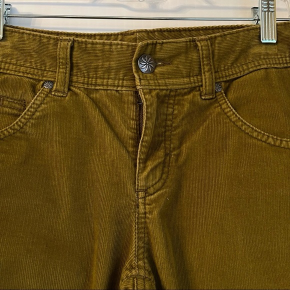 Athleta Frontier Corduroy Jeans Pants Sz 6 Old Gold Hidden Pocket - Picture 6 of 9
